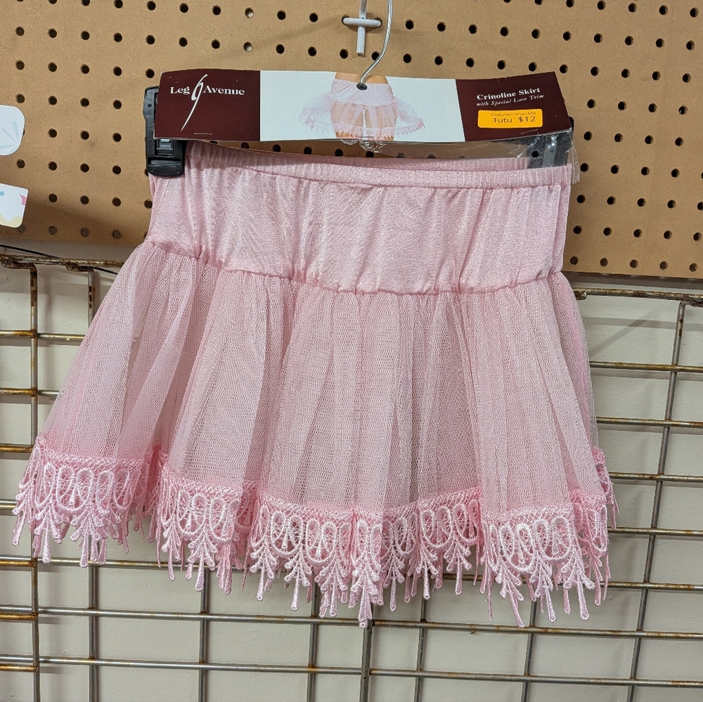 New Adult Crinoline Skirt W Lace Trim